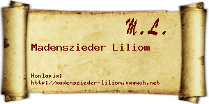 Madenszieder Liliom névjegykártya